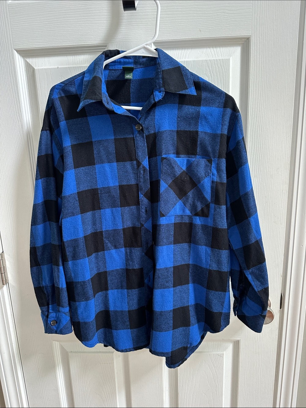 wild fable Blue and Black Plaid Button-Up Shirt